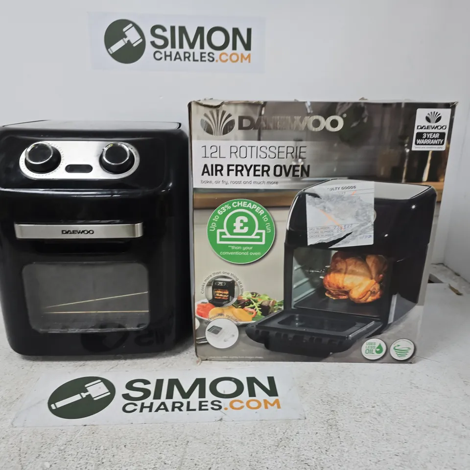 DAEWOO 12L ROTISSERIE AIR FRYER OVEN – BOXED