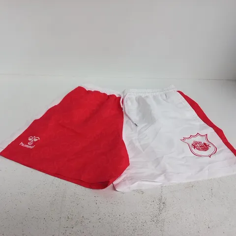 SUNDERLAND FOOTBALL CLUB RED/WHITE SHORTS HUMMEL MEDIUM