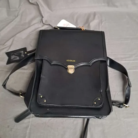 ECOSUSI SATCHEL BACKPACK IN BLACK