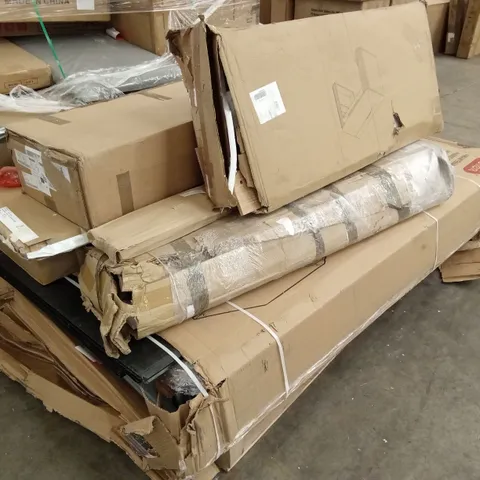 PALLET OF ASSORTED INCOMPLETE DESIGNER FURNITURE AND FURNITURE PARTS