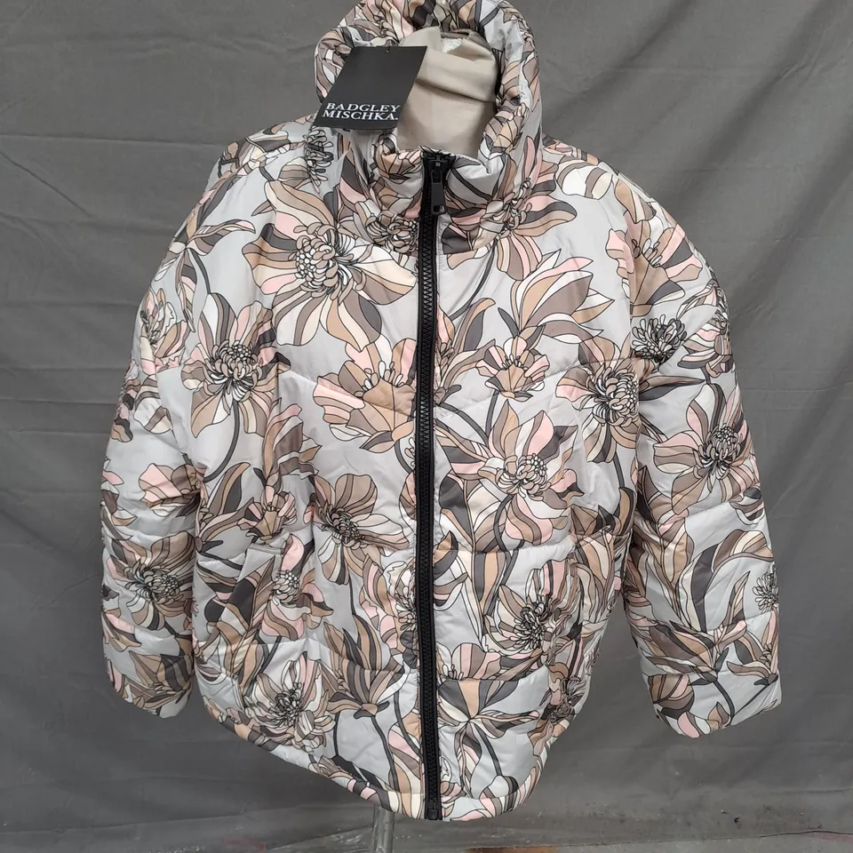 BADGLEY MISCHKA FLORAL PADDED JACKET - 2XL