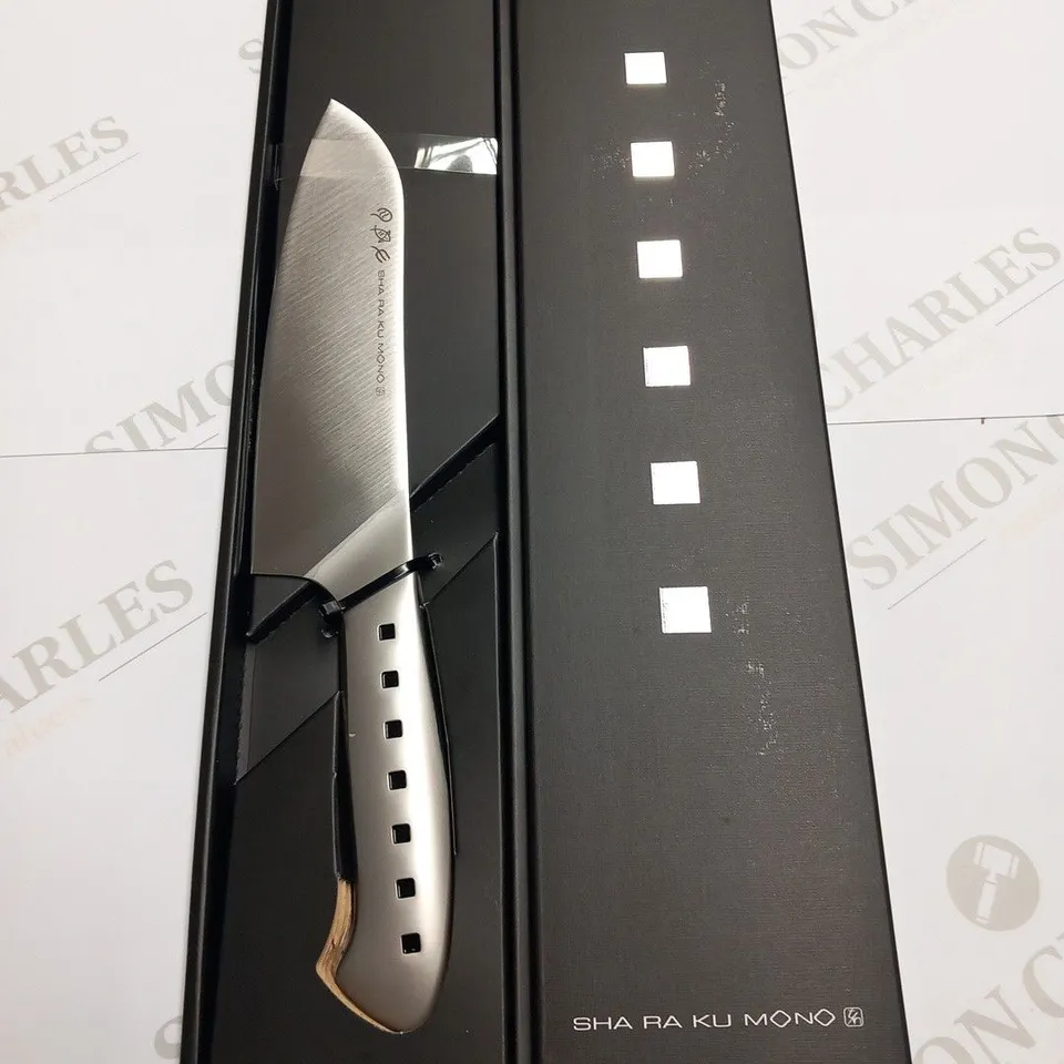 BRAND NEW BOXED SHA RA KU MONO MOLYBDENUM VANADIUM STEEL 18-8 STAINESS STEEL FJ-18 17.5CM SANTOKU KNIFE