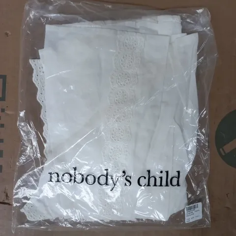 BAGGED NOBODY'S CHILD EZE BLOUSE IN WHITE SIZE SMALL