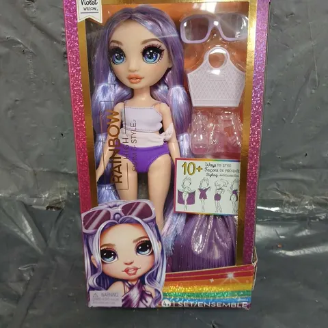 BOXED RAINBOW HIGH SWIM & STYLE VIOLET DOLL