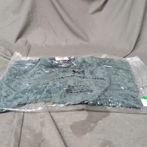 BAGGED CREW CLOTHING COMPANY SHORT SLEEVE TEXTURED JUMPER BOTTLE GREEN LARGE