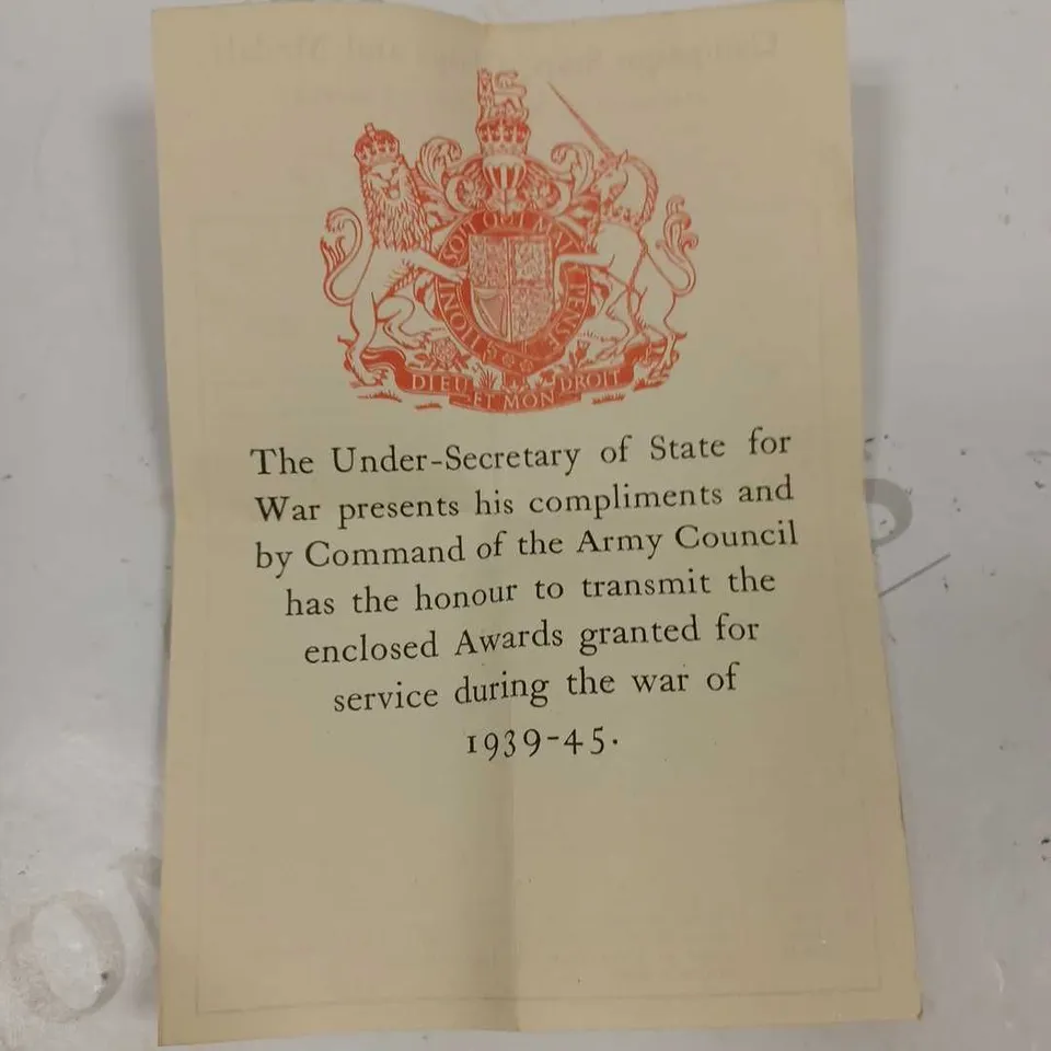 SMALL BOX CONTAINING 3 X ASSORTED BRITISH MILITARY SERVICE MEDALS WITH PAPERWORK