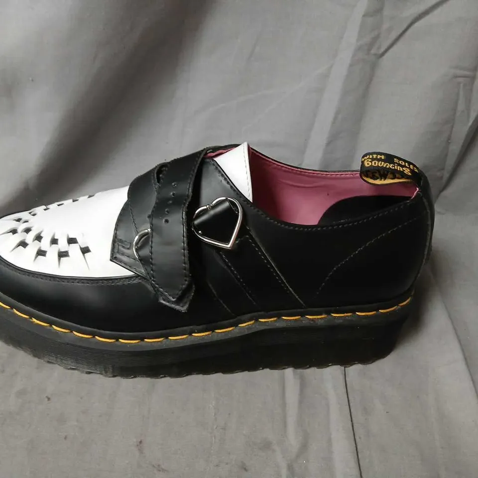 DR. MARTENS X LAZY OAF MARY JANE SHOES – BLACK & WHITE (WOMEN) SIZE 9