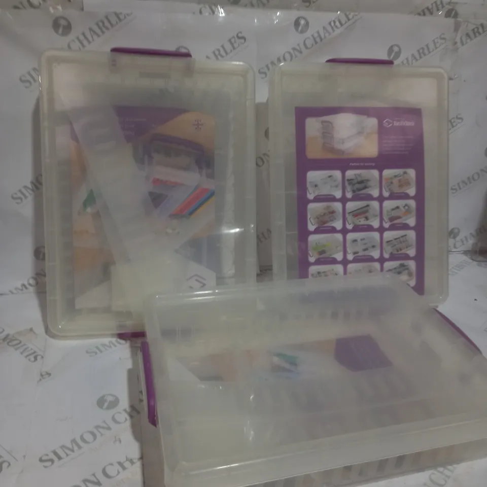 CRAFTER'S COMPANION STASH N STACK STORAGE BOX 3PK
