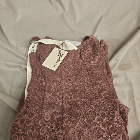 MARS THE LABEL THE TIE FRONT MAXI DRESS CHOCOLATE BROWN SIZE 12