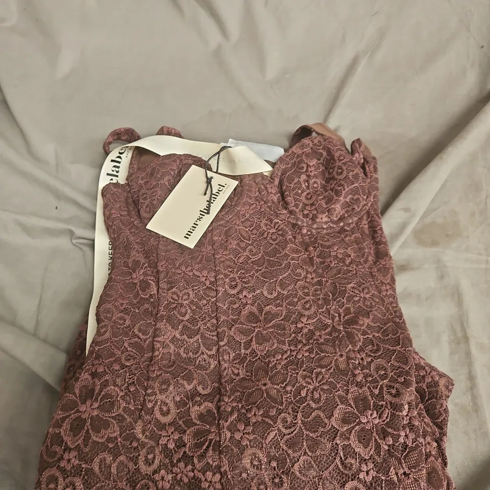 MARS THE LABEL THE TIE FRONT MAXI DRESS CHOCOLATE BROWN SIZE 12