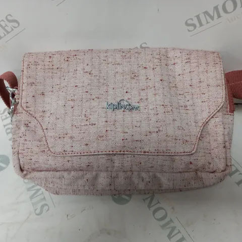 KIPLING MEDIUM SATCHEL BAG WHITE/PINK