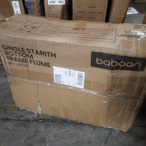 BOXED BABOAN SINGLE STARITH BOTTOM FRAME FLUME