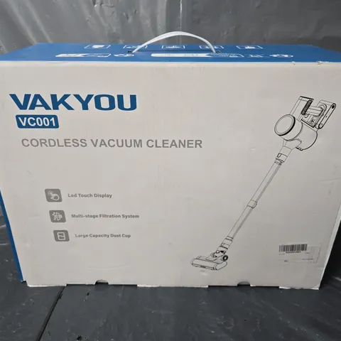 BOXED VAKYOU VC001 CORDLESS VACUUM CLEANER 