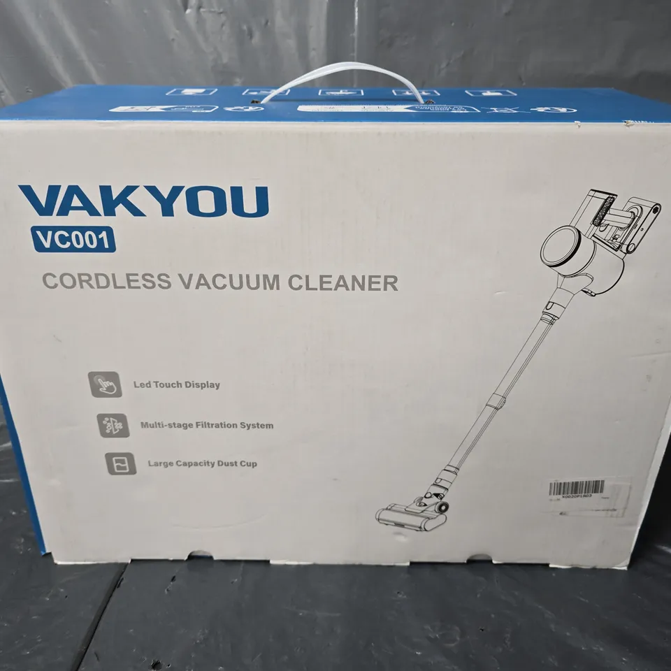 BOXED VAKYOU VC001 CORDLESS VACUUM CLEANER 