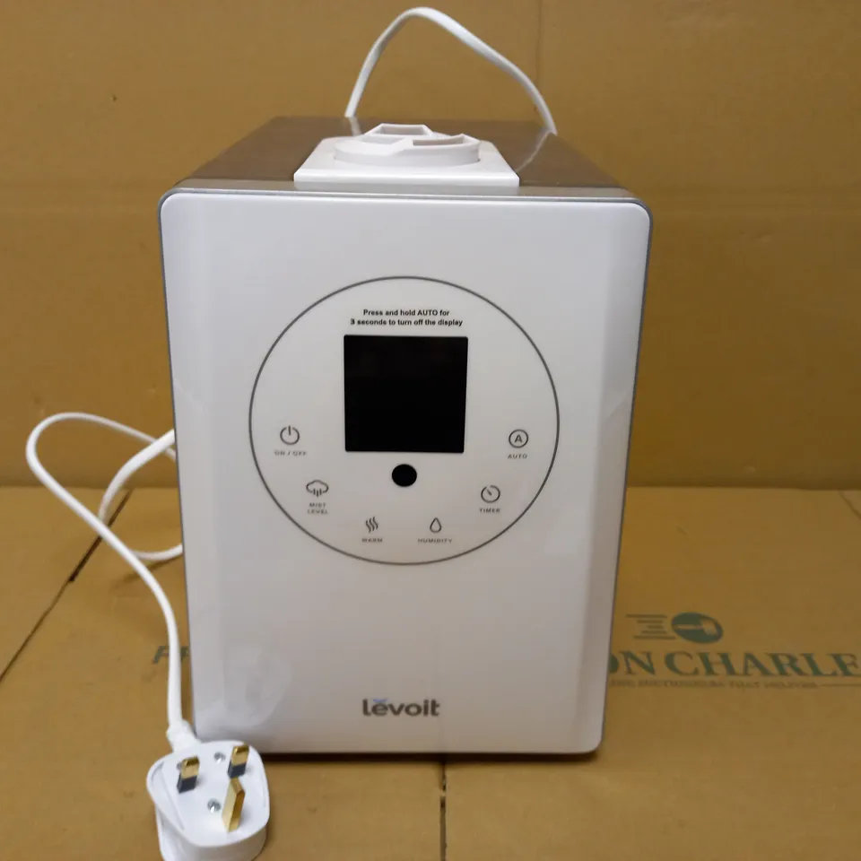 LEVOIT COOL & WARM HUMIDIFIER AUTO MODE, DUAL NOZZLES, TIMER, UP TO 60H WHITE