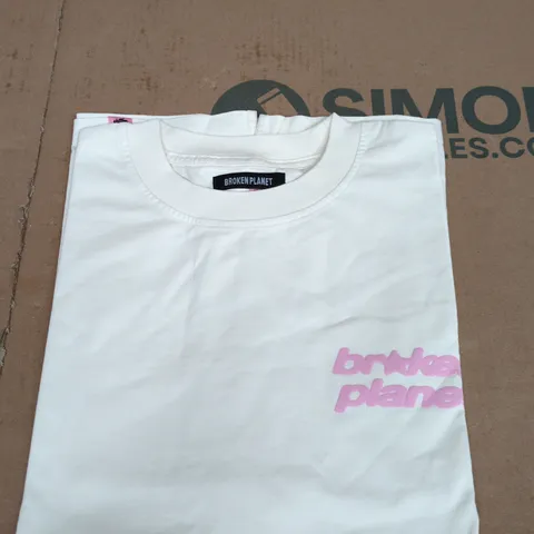 BROKEN PLANET T-SHIRT VANILLA WHITE SIZE XL