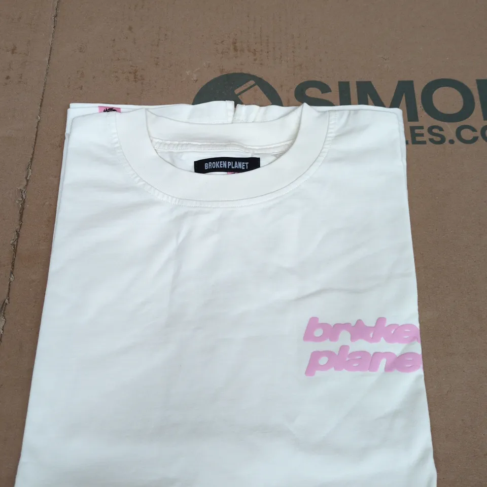 BROKEN PLANET T-SHIRT VANILLA WHITE SIZE XL