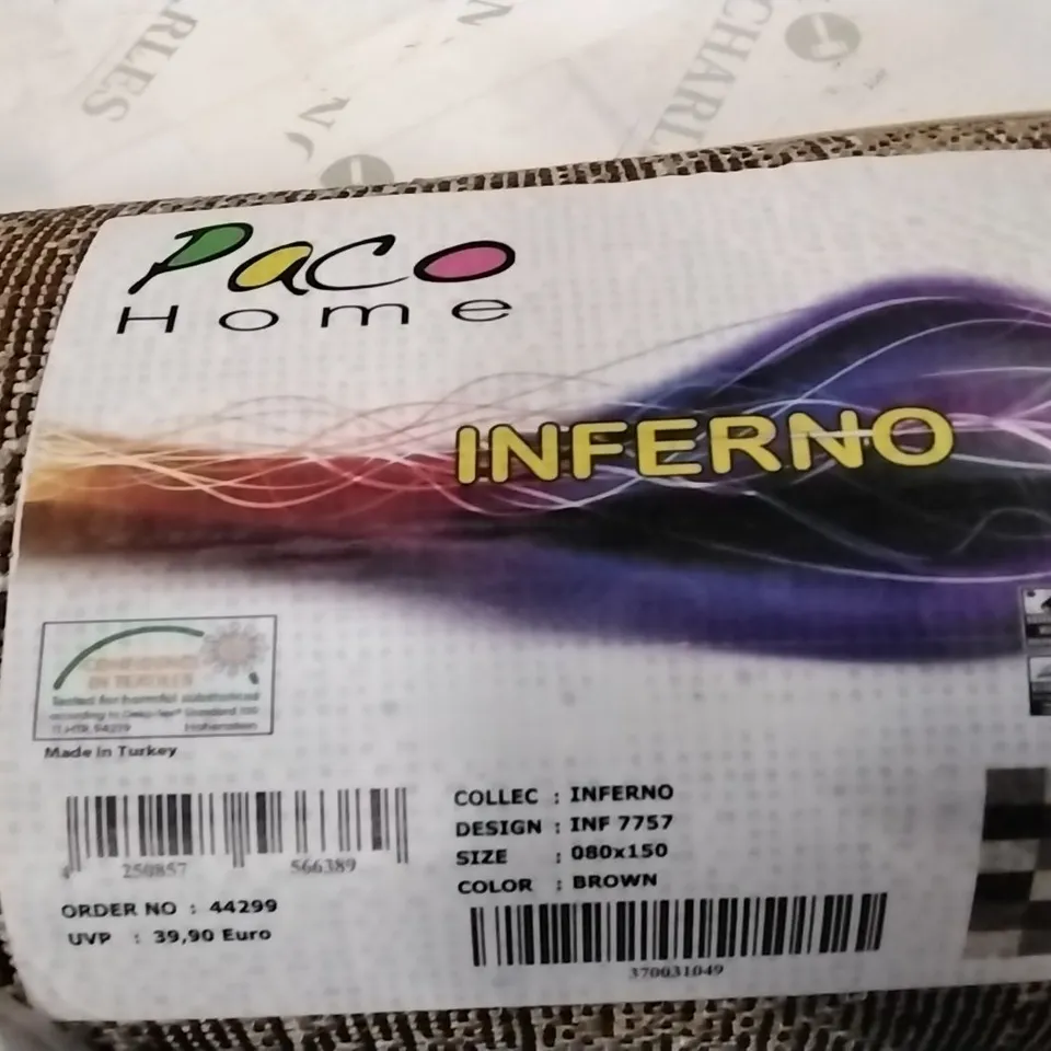 BRAND NEW PACO INFERNO RUG 80X150CM