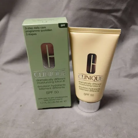 BOXED CLINIQUE DRAMATICALLY DIFFERENT MOISTURISING LOTION+ SPF 50 – 50ML