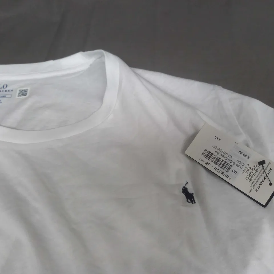 RALPH LAUREN WHITE CREW TEE - XXL