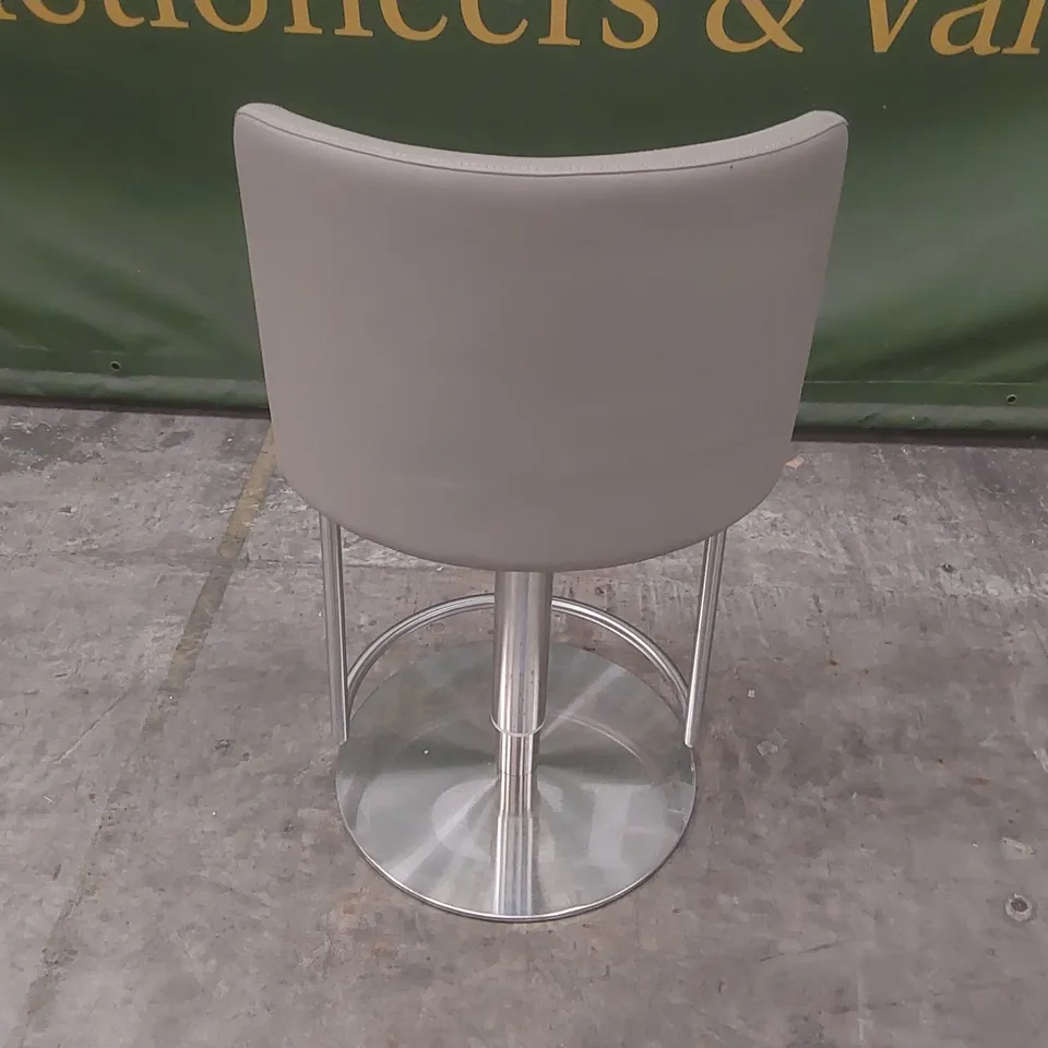 QUALITY DESIGNER MONZA STAINLESS STEEL AND PU LEATHER BAR STOOL