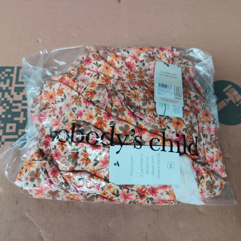 BAGGED NOBODY'S CHILD CORA MID DRESS IN ORANGE SIZE UK 10