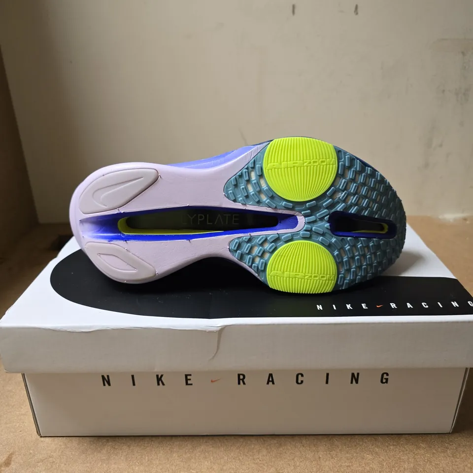 NIKE AIR ZOOM ALPHAFLY NEXT% 3 RUNNING SHOES – NAVY/BLUE WITH NEON ACCENTS, UK 8.5
