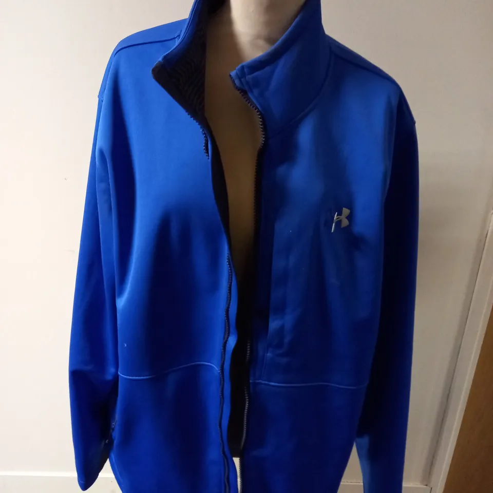 UNDER ARMOUR LOOSE BLUE FLEECE JACKET IN BLUE - XL