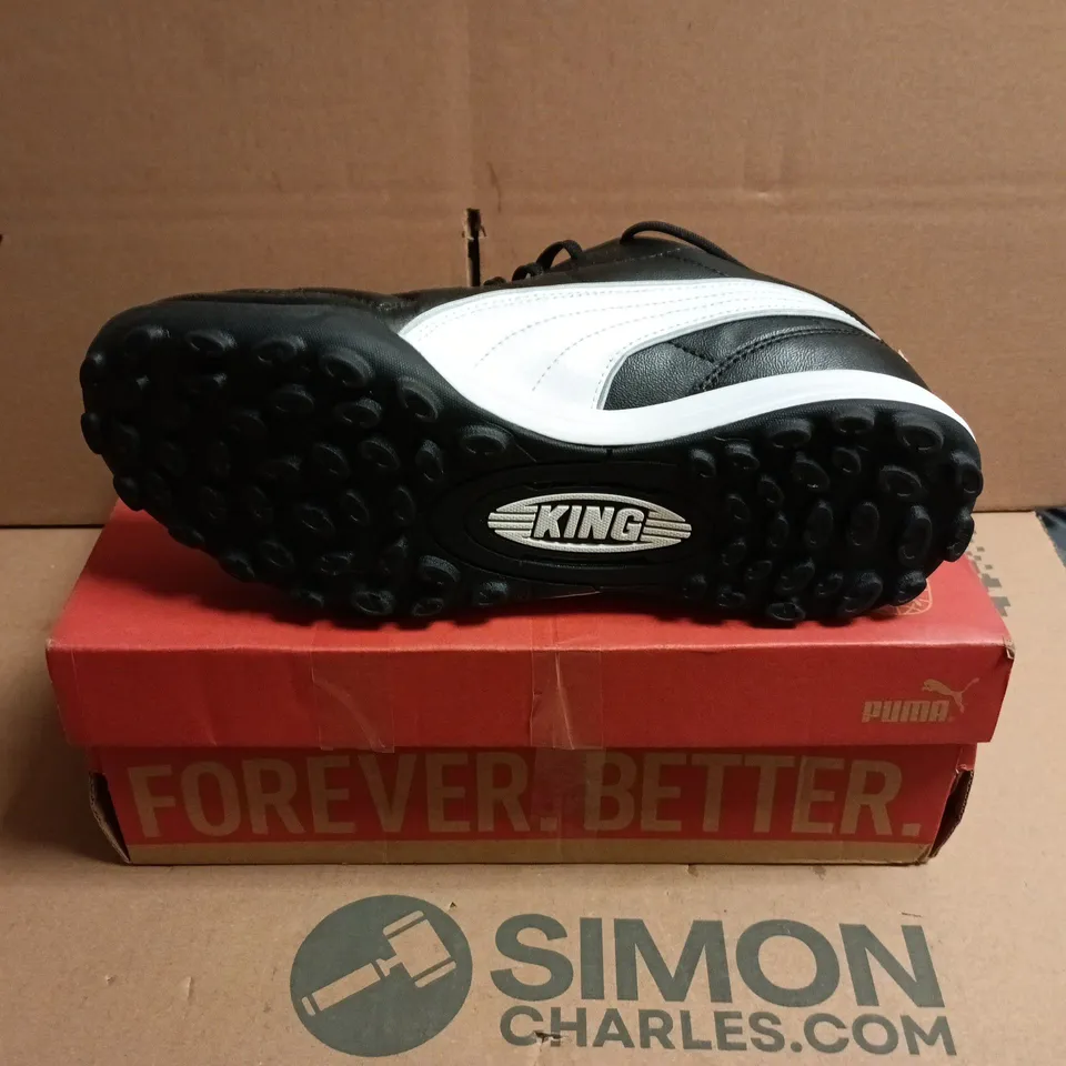 PUMA KING TRAINERS – BLACK LEATHER, UK 8
