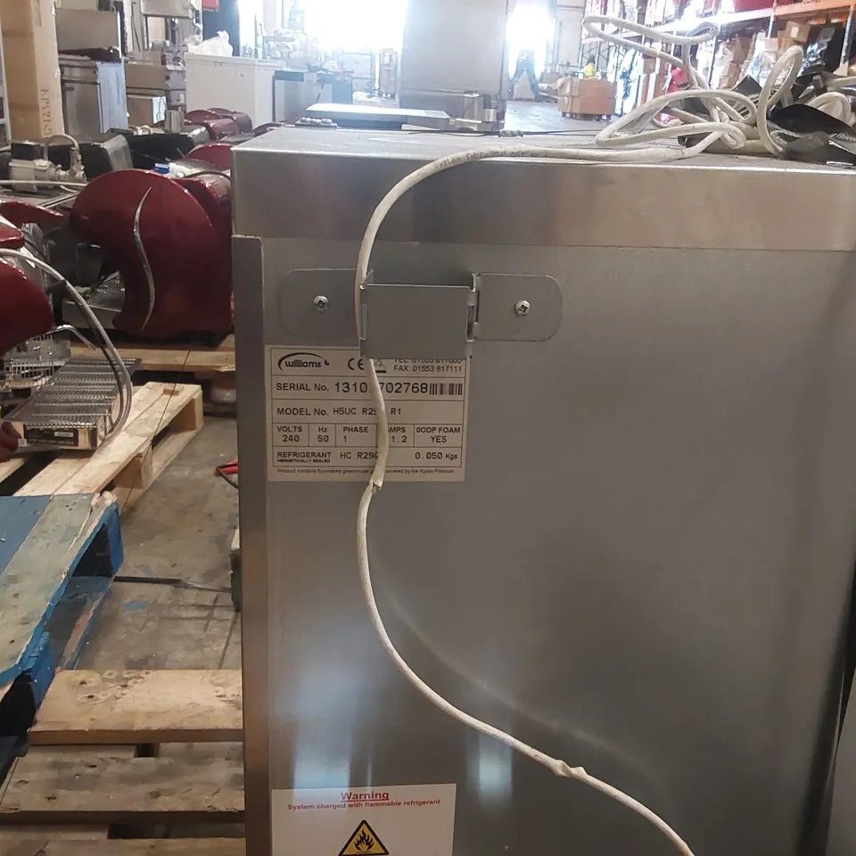 WILLIAMS H5UC R290 R1 COMMERCIAL UNDER COUNTER STAINLESS STEEL FRIDGE