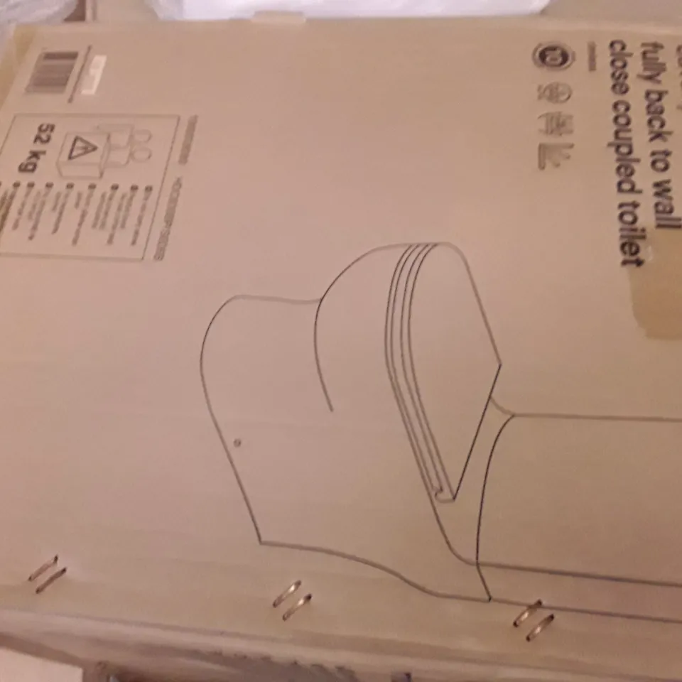 BOXED CAVALLY FULLY BACK TO WALL CLOSE COUPLED TOILET 