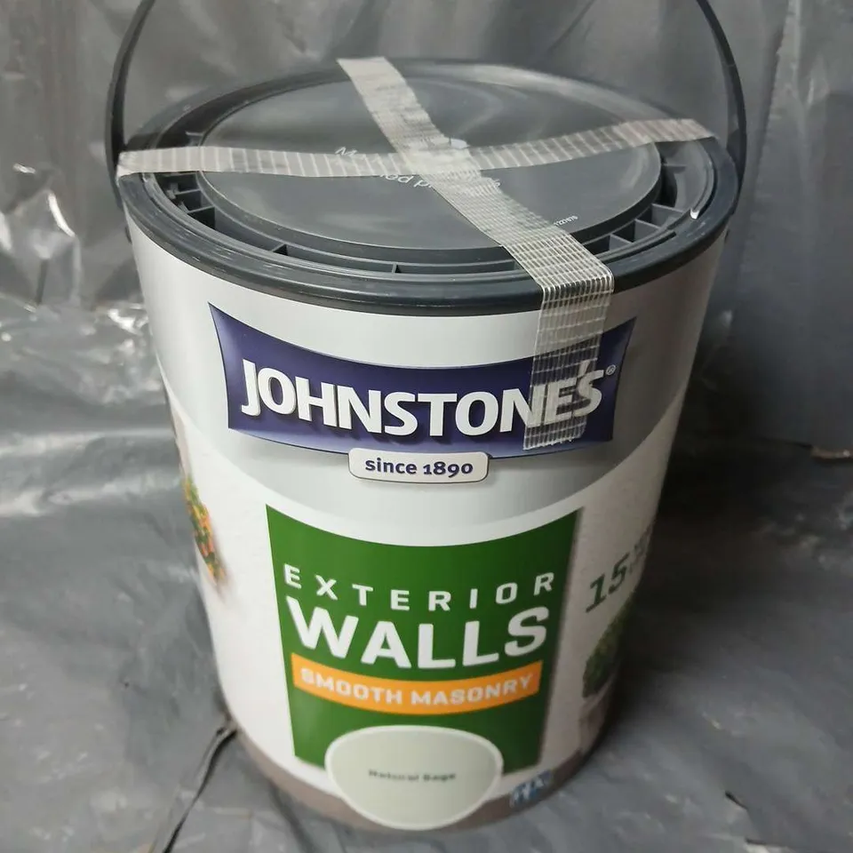 JOHNSTONES EXTERIOR WALLS SMOOTH MASONRY NATURAL SAGE PAINT (5L) - COLLECTION ONLY