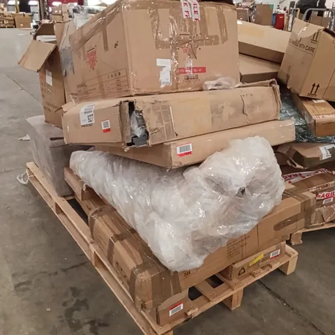 PALLET OF ASSORTED, INCOMPLETE FURNITURE PARTS AND PIECES 