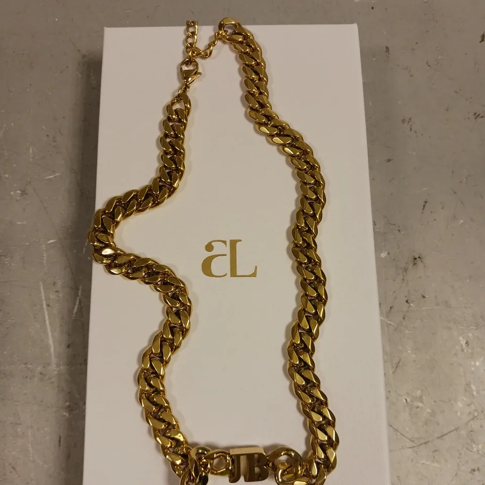 ABBOTT LYON PERSONALISED 'JB' CHAIN LINK NECKLACE 