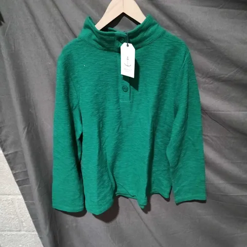 SEASALT CORNWALL WOMEN’S GREEN ORGANIC COTTON TOP UK 12