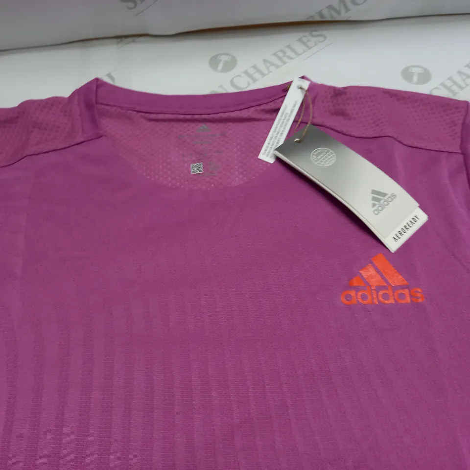 ADIDAS LILAC RUNNING T-SHIRT - M
