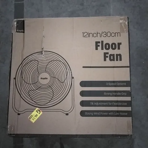 BOXED KEPLIN 3 SPEED FLOOR FAN WITH TILT ADJUSTMENT 