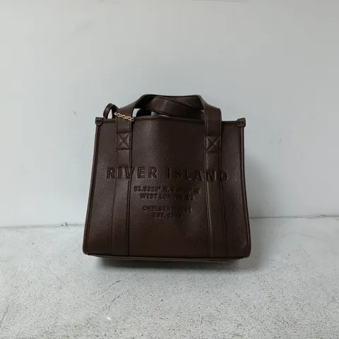RIVER ISLAND BROWN LEATHER BAG