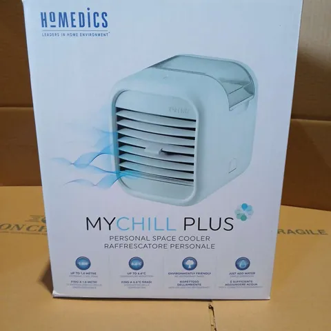 BOXED HOMEDICS MYCHILL PLUS PERSONAL SPACE COOLER 