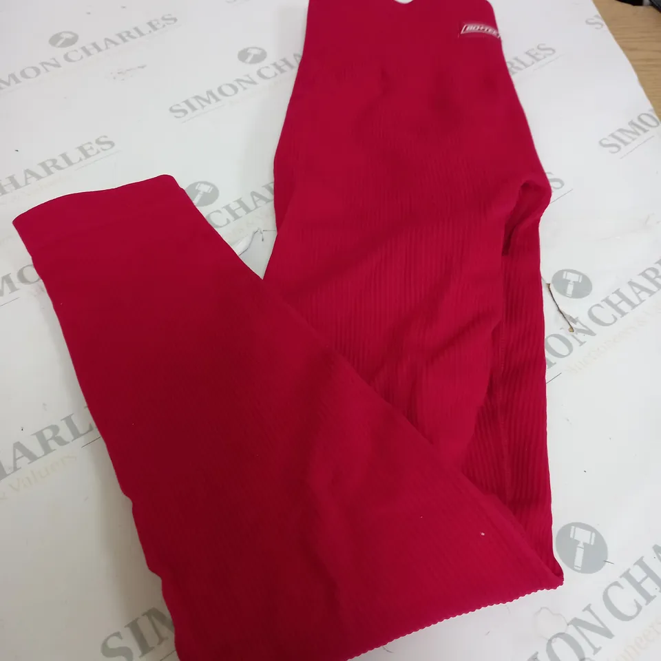 BO+TEE RED GYM LEGGINGS SIZE M