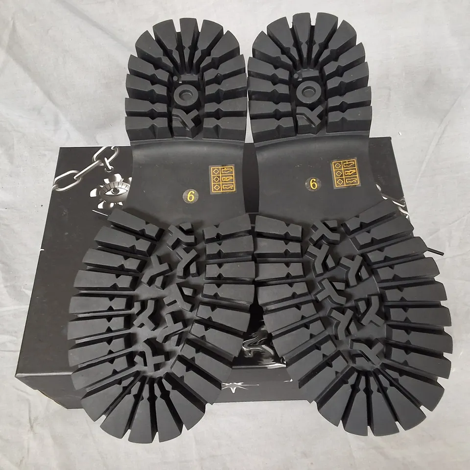 BOXED KOI DEACONS OF THE DEEP BLACK SHOES - UK 7