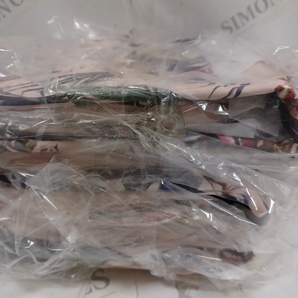 BOX OF APPROX 5 JOANA FULANA TROPIC FLORAL PREMIUM COLLECTION PINK STORAGE BAGS