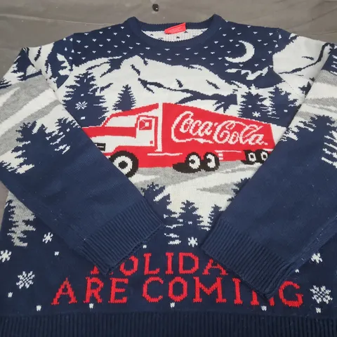 COCA-COLA HOLIDAYS ARE COMING KNIT JUMPER - SIZE L