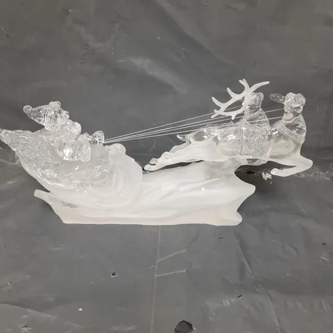 CRYSTAL-EFFECT SANTA SLEIGH CHRISTMAS DECORATION