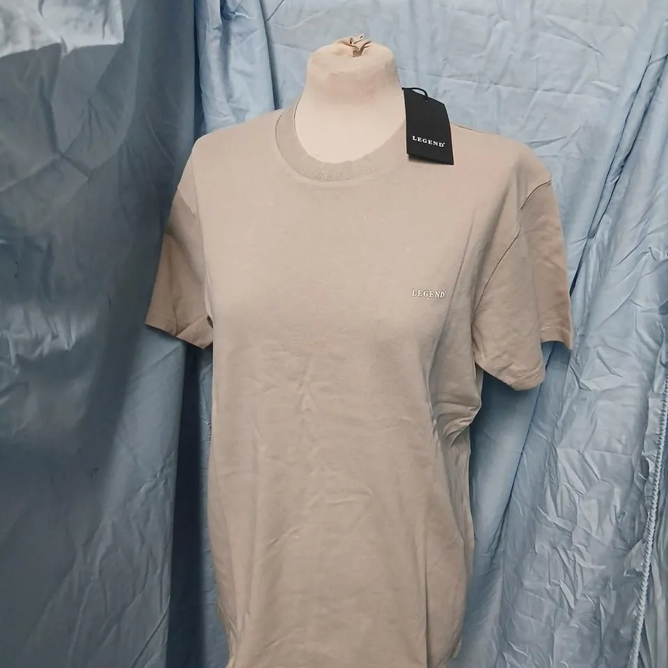 LEGEND BEIGE CREW NECK T-SHIRT
