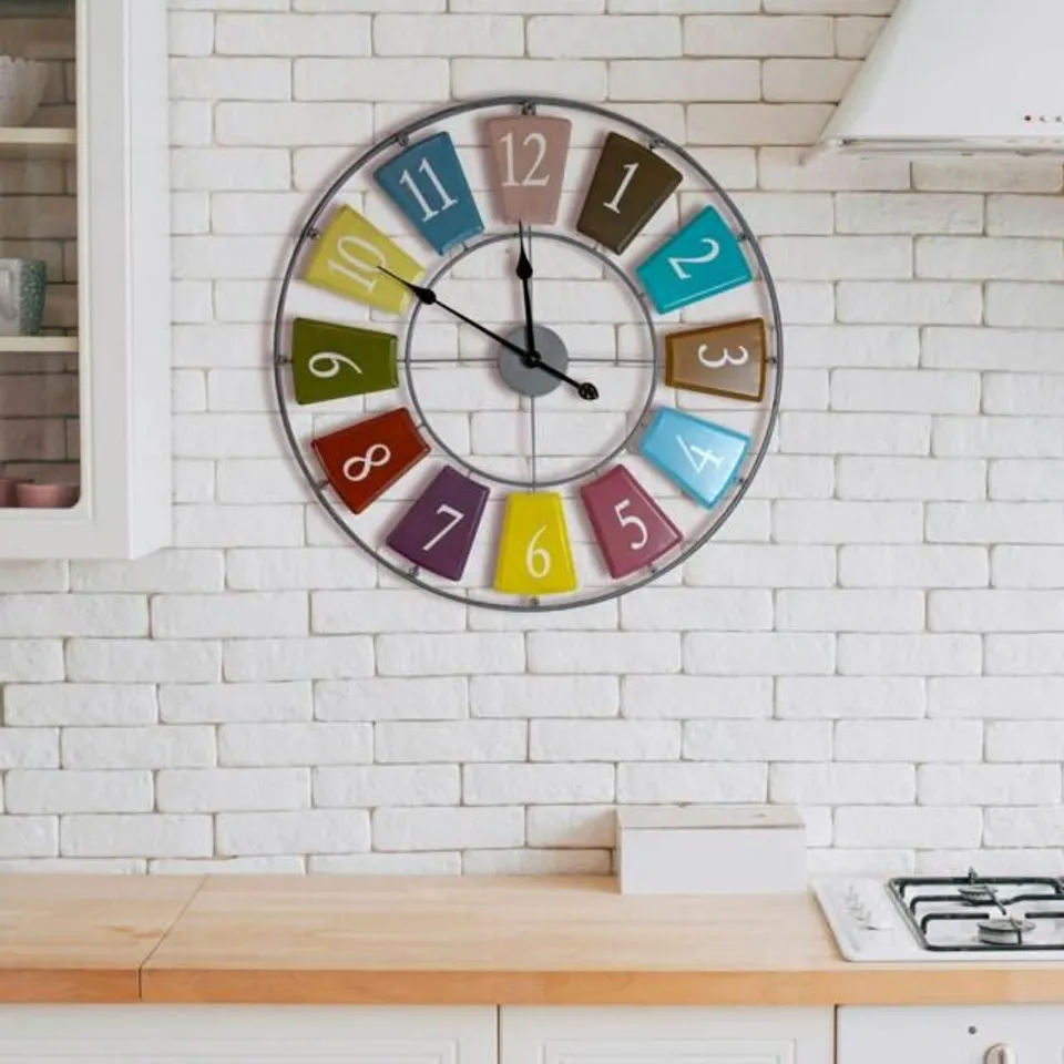 BOXED CANDY COLOURFUL SKELETON WALL CLOCK (1 BOX)