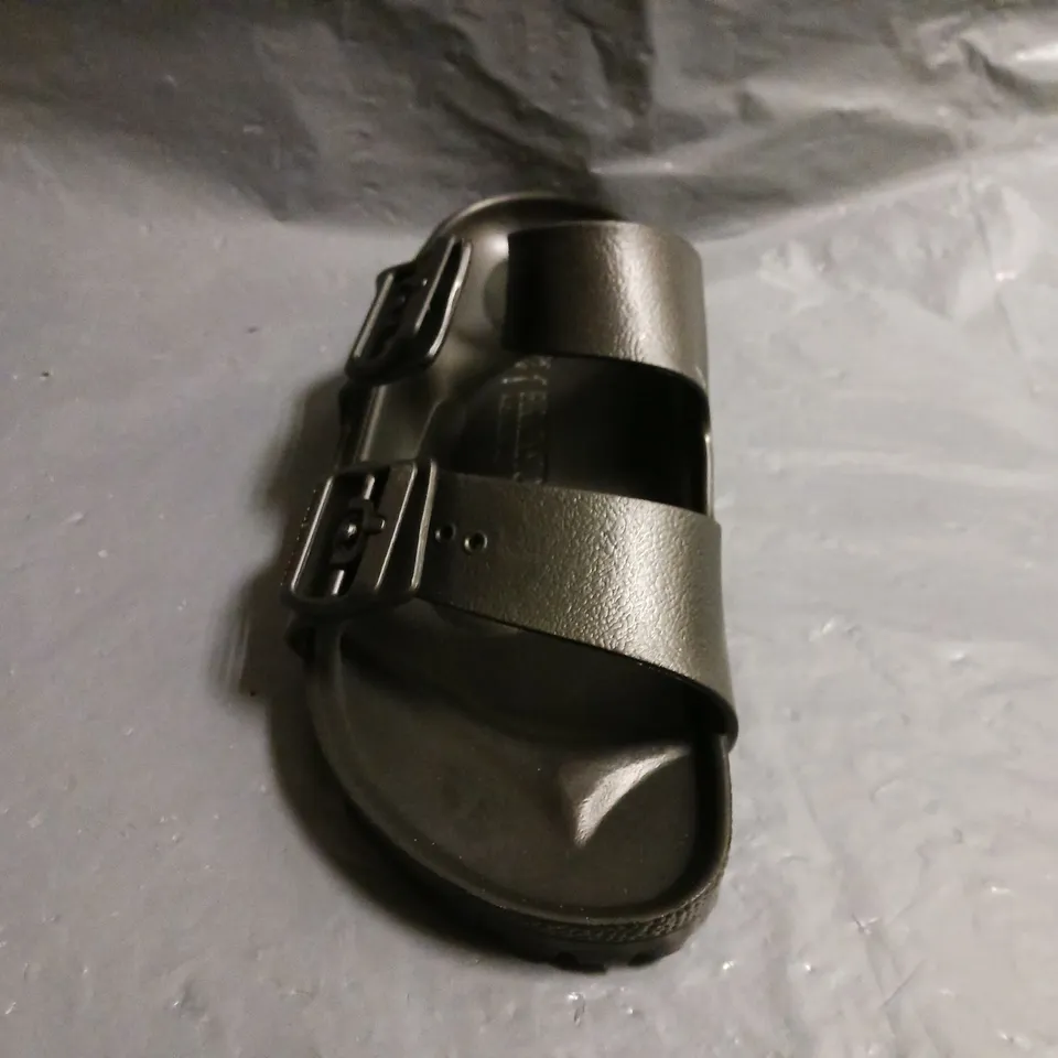 BOXED PAIR OF BIRKENSTOCK ARIZONA EVA SANDALS IN BLACK SIZE UK 5.5