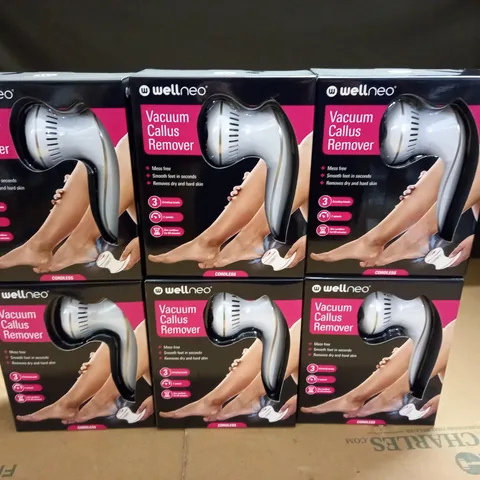 LOT OF 6 BRAND NEW WELLNEO VACUUM CALLUS REMOVERS