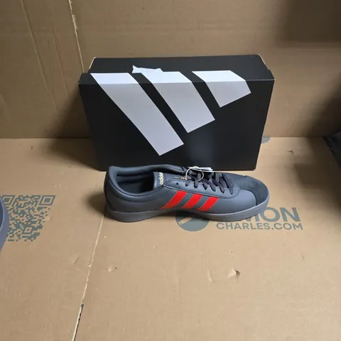 BOXED ADIDAS VL COURT BASE TRAINERS - UK SIZE 9