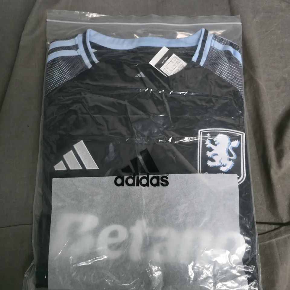 BAGGED ADIDAS ASTON VILLA JERSEY IN BLACK - XL